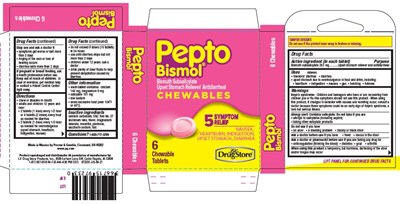 PRINCIPAL DISPLAY PANEL - 6 Tablet Cello Pack Carton - Pepto Bismol 6ct
